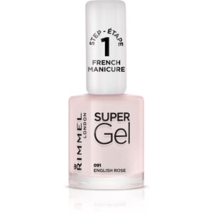 Rimmel Super Gel Step 1 lac de unghii pentru manichiura frantuzeasca culoare 091 English Rose 12 ml-ro