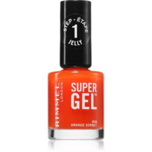 Rimmel Super Gel gel de unghii fara utilizarea UV sau lampa LED culoare 018 Orange Sorbet 12 ml-ro