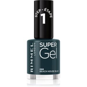 Rimmel Super Gel gel de unghii fara utilizarea UV sau lampa LED culoare 068 Beach House Blue 12 ml-Țena