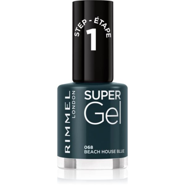 Rimmel Super Gel gel de unghii fara utilizarea UV sau lampa LED culoare 068 Beach House Blue 12 ml-Țena