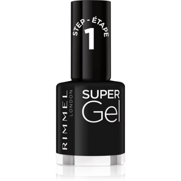 Rimmel Super Gel gel de unghii fara utilizarea UV sau lampa LED culoare 070 Black Obsession 12 ml-ro