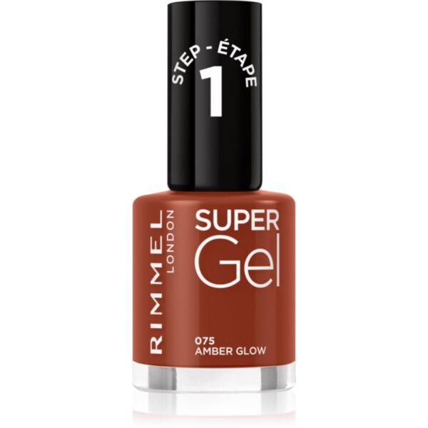 Rimmel Super Gel gel de unghii fara utilizarea UV sau lampa LED culoare 075 Amber Glow 12 ml-Țena