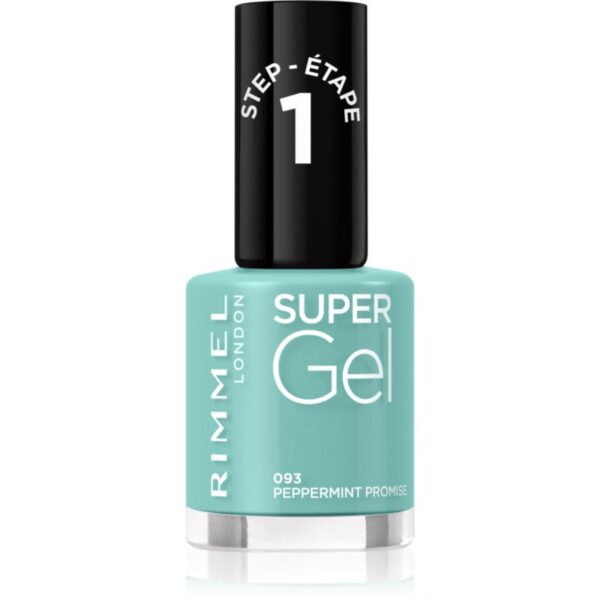 Rimmel Super Gel gel de unghii fara utilizarea UV sau lampa LED culoare 093 Peppermint Promise 12 ml-Țena