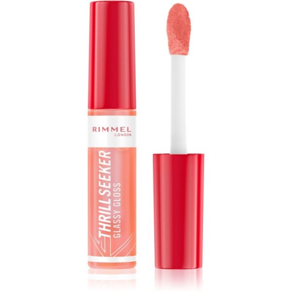 Rimmel Thrill Seeker Glassy Gloss luciu de buze pentru un volum suplimentar culoare 250 Peachy Vibes 10 ml-ro
