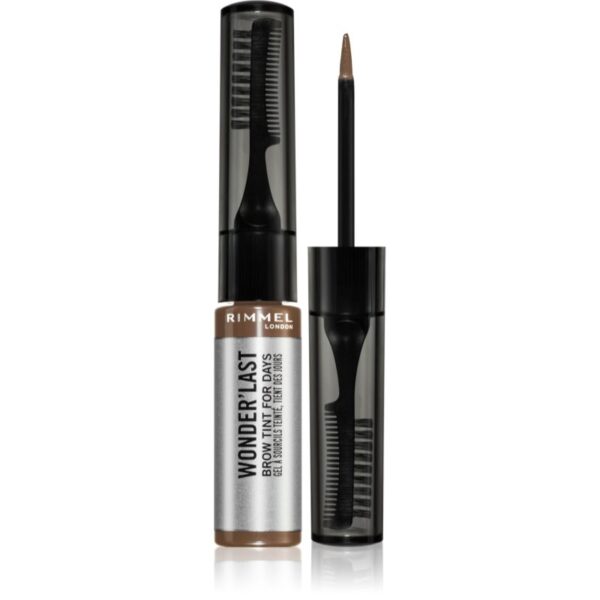 Rimmel Wonder'Last vopsea gel semipermanentă pentru sprâncene culoare 002 Soft Brown 4.5 ml-ro