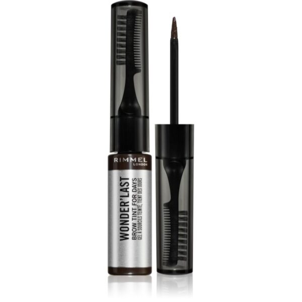 Rimmel Wonder'Last vopsea gel semipermanentă pentru sprâncene culoare 004 Soft Brown 4.5 ml-Țena