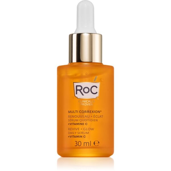 RoC Multi Correxion Revive + Glow ser stralucire cu vitamina C pentru față și gât 30 ml-ro