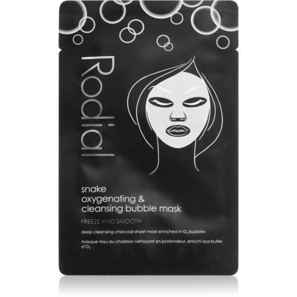 Rodial Snake Oxyganating & cleansing bubble mask mască activă și detoxifiantă cu carbon activ 1 buc-Țena