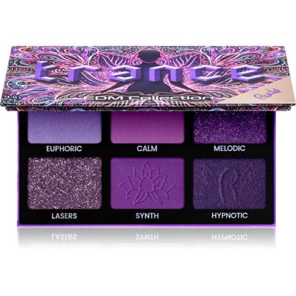 Rude Cosmetics EDM Collection paletă cu farduri de ochi culoare Trance 6 g-ro