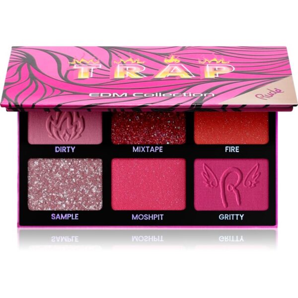 Rude Cosmetics EDM Collection paletă cu farduri de ochi culoare Trap 6 g-Țena
