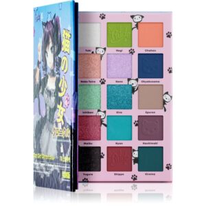 Rude Cosmetics Manga Collection Pigments & Shadows Palette paletă cu farduri de ochi culoare Cat Girl Chronicles 22 g-Țena