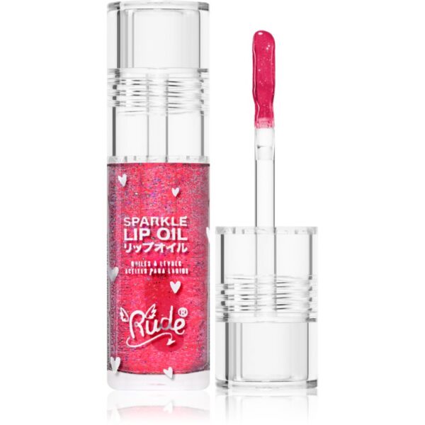 Rude Cosmetics Manga Collection Sparkle Lip Oil ulei nuanțator pentru buze cu efect de hidratare culoare Watermelon 4 g-Țena
