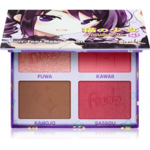 Rude Cosmetics Manga Face Palette paleta pentru fata multifunctionala faciale culoare Purr-fect Neko-Chan 11.2 g-ro
