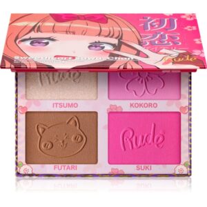 Rude Cosmetics Manga Face Palette paleta pentru fata multifunctionala faciale culoare Sweetheart Sawa-Chan 11.2 g-Țena