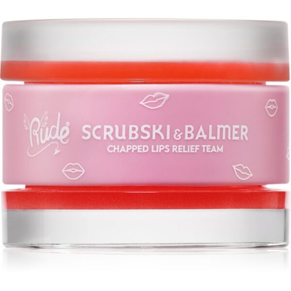 Rude Cosmetics Scrubski & Balmer balsam și exfoliant pentru buze culoare Juicy Peach 7.5 g-ro