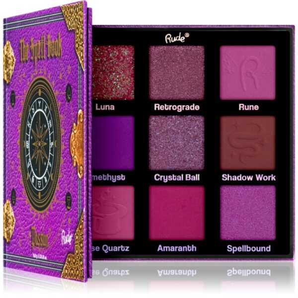 Rude Cosmetics The Spell Book paletă cu farduri de ochi culoare Passion 10.8 g-Țena