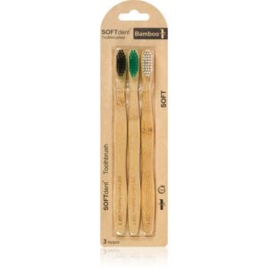 SOFTdent Bamboo Soft - 3 pack Periuta de dinti de bambus 3 buc-ro