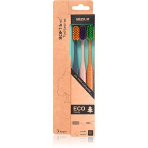 SOFTdent ECO Medium perie de dinti 3 buc-Țena