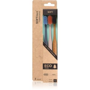 SOFTdent ECO Soft perie de dinti 3 buc-Țena