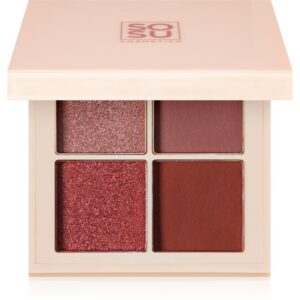 SOSU Cosmetics Eyeshadow Quad paletă cu farduri de ochi culoare Berry 4.8 g-Țena