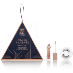 SOSU Cosmetics Limited Edition Kisses & Lashes set cadou Peach Lust-ro