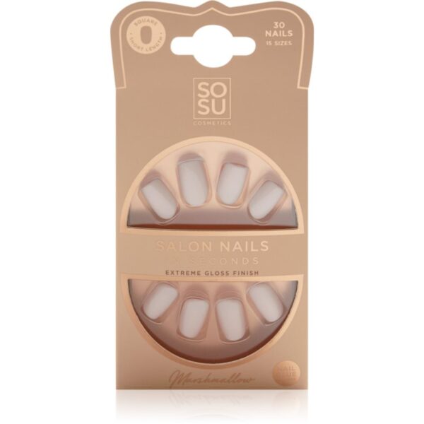 SOSU Cosmetics Salon Nails unghii artificiale culoare Marshmallow 30 buc-ro