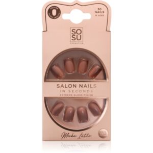 SOSU Cosmetics Salon Nails unghii artificiale culoare Mocha Latte 30 buc-Țena