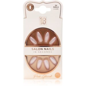 SOSU Cosmetics Salon Nails unghii artificiale culoare Pink Glazed 24 buc-Țena