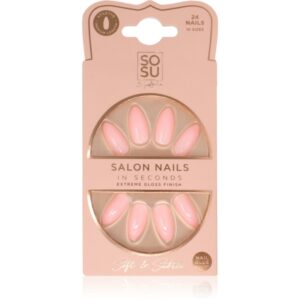 SOSU Cosmetics Salon Nails unghii artificiale culoare Soft & Subtle 24 buc-Țena