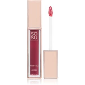 SOSU Cosmetics Satin Lip Glaze lip gloss hidratant culoare Berry Sweet 6 ml-Țena