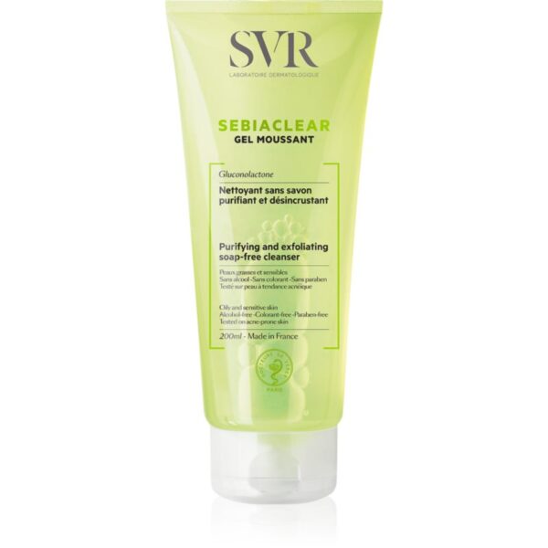 SVR Sebiaclear Gel Moussant gel spumant de curatare pentru ten gras si problematic 200 ml-ro