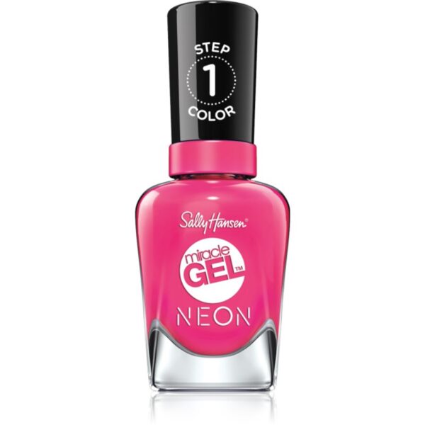 Sally Hansen Miracle Gel™ gel de unghii fara utilizarea UV sau lampa LED culoare 050 Fuchsia Fever 14