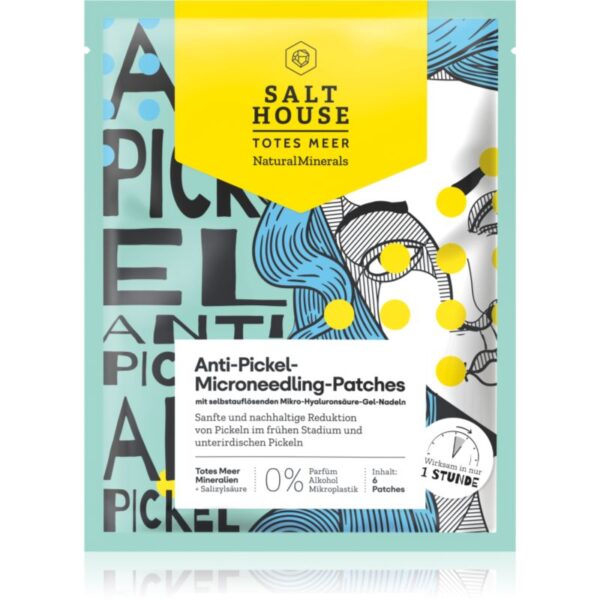Salt House Natural Minerals Microneedling Anti-pimple Patches plasturi pentru piele problematică impotriva acneei 6 buc-ro