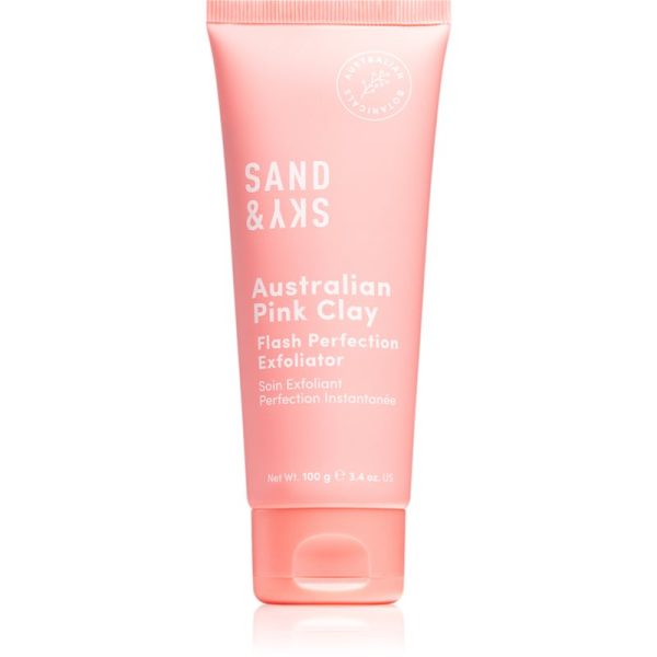Sand & Sky Australian Pink Clay Flash Perfection Exfoliator exfoliant de curățare pentru a improspata porii si pielea cu aspect obosit 100 ml-Țena
