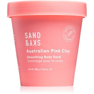 Sand & Sky Australian Pink Clay Smoothing Body Sand exfoliant pentru corp cu efect de iluminare 180 g-Țena