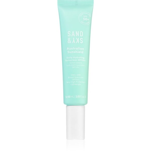 Sand & Sky Australian Sunshield Daily Hydrating Sunscreen SPF50+ crema fata iluminatoare de protectie SPF 50+ 60 ml-Țena