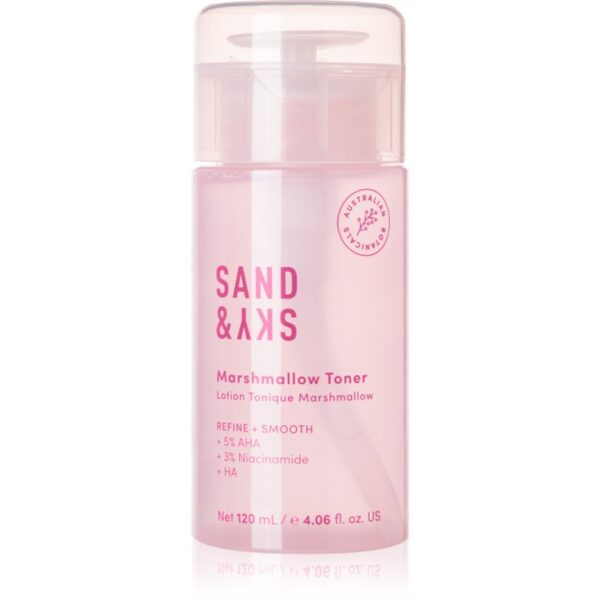 Sand & Sky The Essentials Marshmallow Toner tonic exfoliant delicat pentru definirea pielii 120 ml-Țena