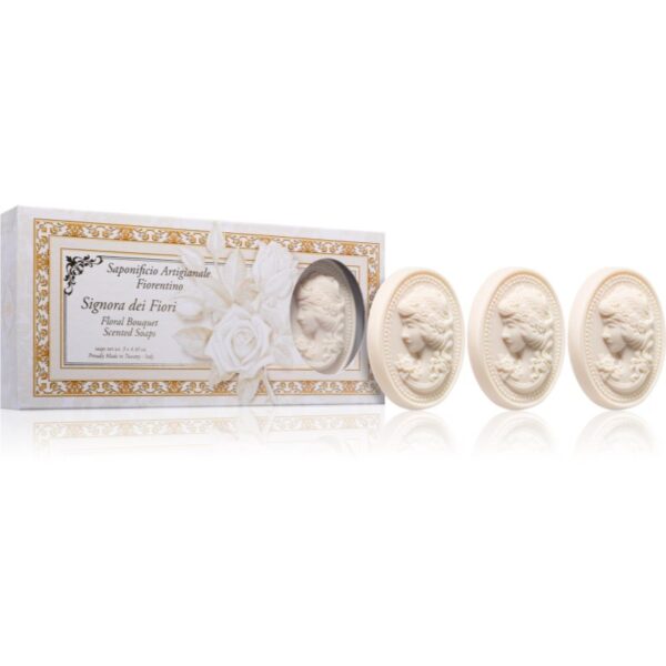 Saponificio Artigianale Fiorentino White Cameo Set set de săpunuri solide-Țena