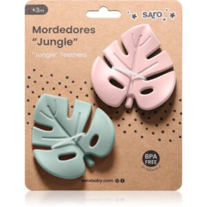 Saro Baby Jungle jucărie pentru dentiție Mint/Blossom 2 buc-Țena