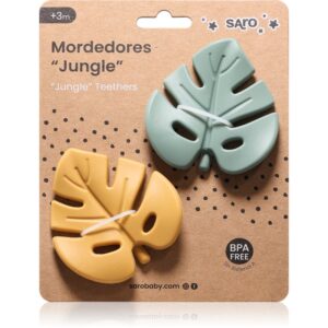 Saro Baby Jungle jucărie pentru dentiție Mint/Mustard 2 buc-Țena