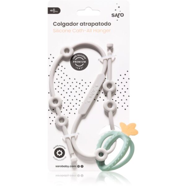 Saro Baby Silicone Catch-All Hanger șnur multifuncțional din silicon Grey 1 buc-Țena