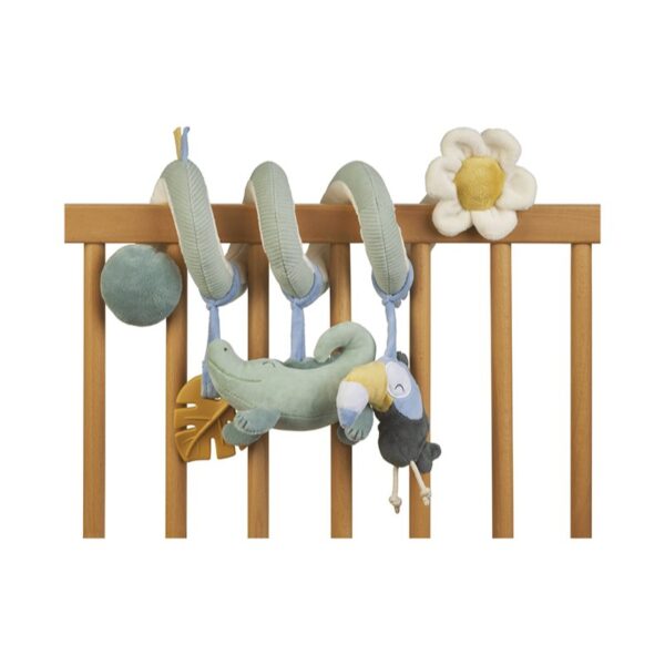 Saro Baby Spiral with Rattles Party Jungle jucărie suspendabilă contrastantă Hunter Mint 1 buc-ro