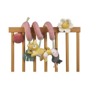 Saro Baby Spiral with Rattles Party Jungle jucărie suspendabilă contrastantă Pink 1 buc-ro