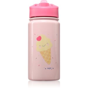 Saro Baby Thermos Bottle with Straw termos cu pai Pink 350 ml-ro