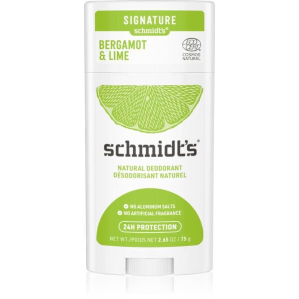 Schmidt's Bergamot + Lime deodorant stick relaunch 75 g-ro