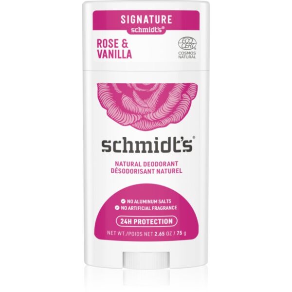 Schmidt's Rose + Vanilla deodorant fără conținut săruri de aluminiu 75 g-ro