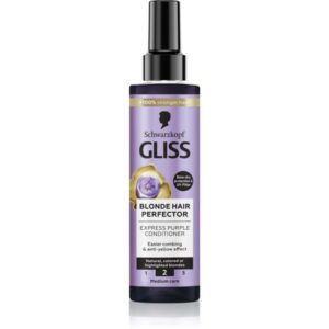 Schwarzkopf Gliss Blonde Hair Perfector balsam (nu necesita clatire) neutralizeaza tonurile de galben 200 ml-Țena