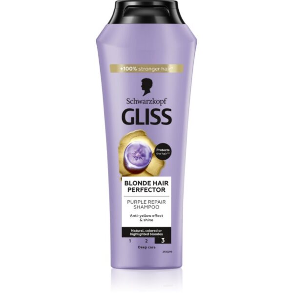 Schwarzkopf Gliss Blonde Hair Perfector șampon de păr neutralizeaza tonurile de galben 250 ml-ro