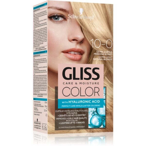 Schwarzkopf Gliss Color Culoare permanenta pentru par culoare 10-0 Ultra Light Natural Blonde 1 buc-ro