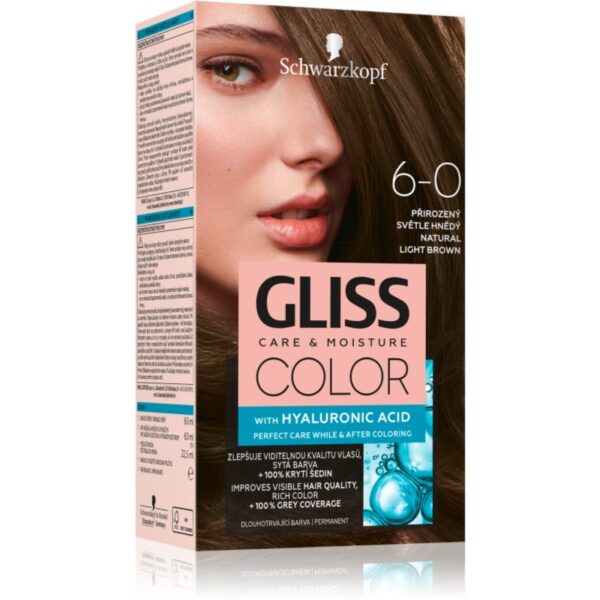 Schwarzkopf Gliss Color Culoare permanenta pentru par culoare 6-0 Natural Light Brown 1 buc-ro